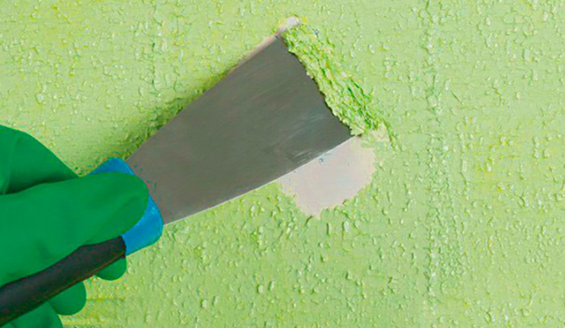 Очистка стены от краски в домашних условиях